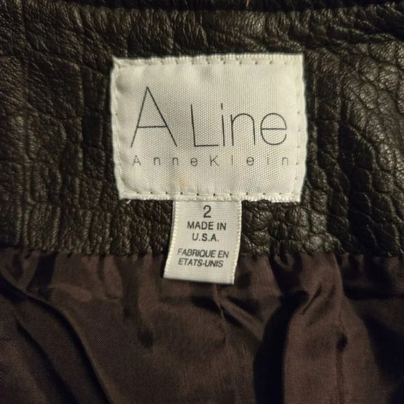 A Line Anne Klein Briwn Leather Vest Made in USA - Picture 8 of 8